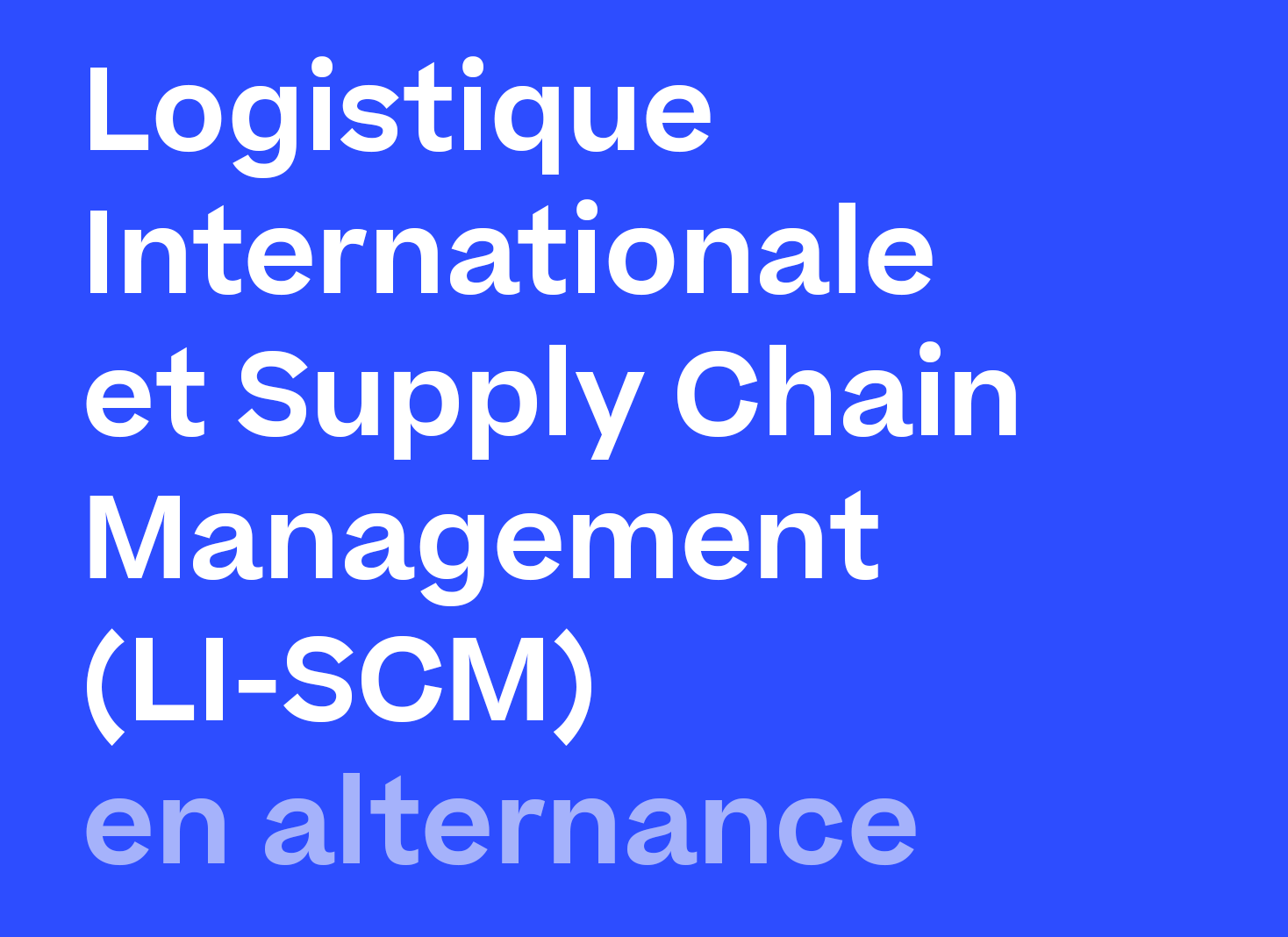 master lea logistique internationale en alternance